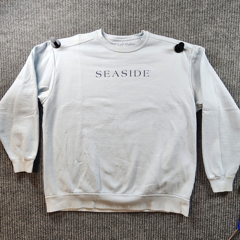 The Seaside Style Sweatshirt Womens XL Blue Seaside Graphic Fleece‎ Pullover
